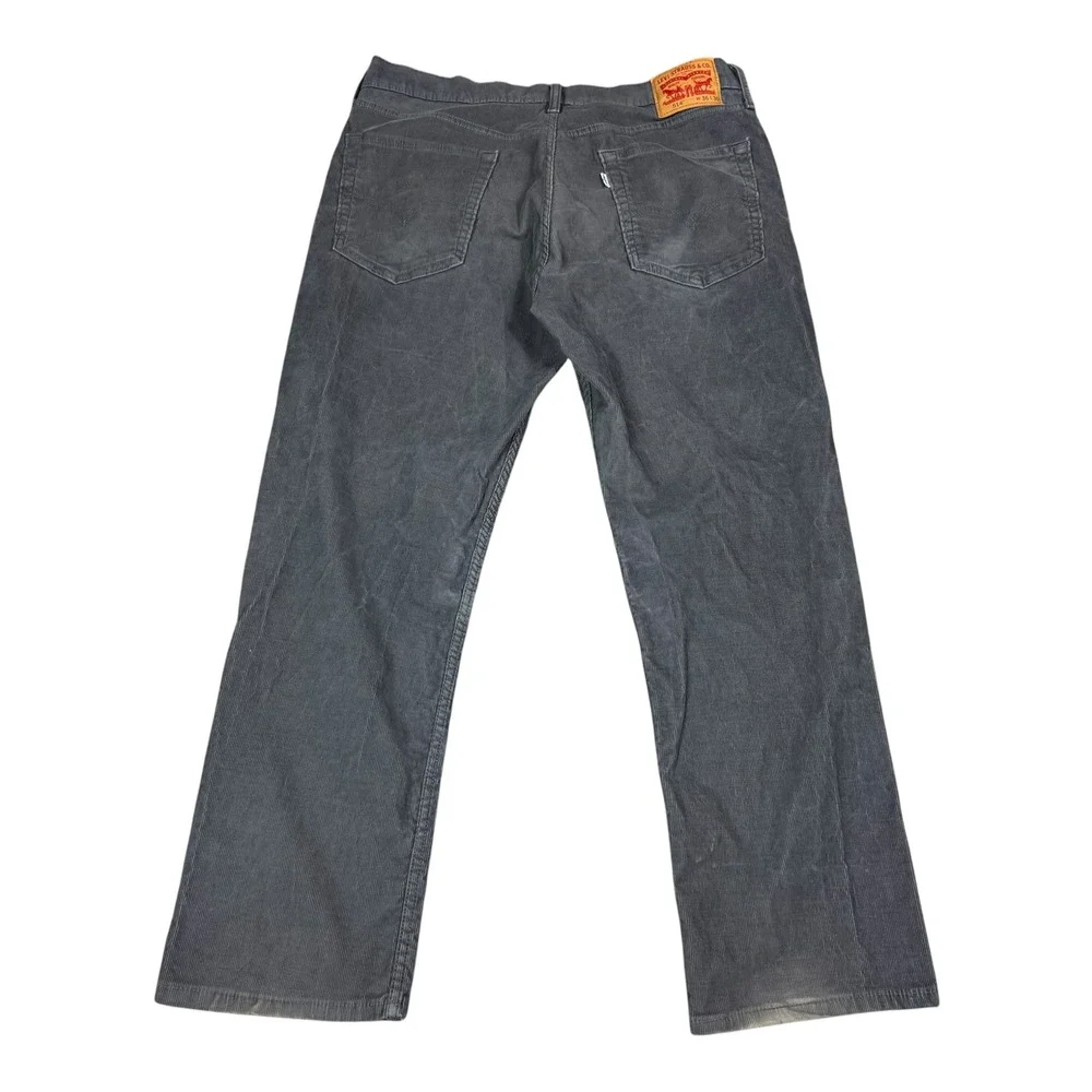 Levi's 514 Straight Leg Gray Corduroy‎ Pants Men's 36x30 FLAWS